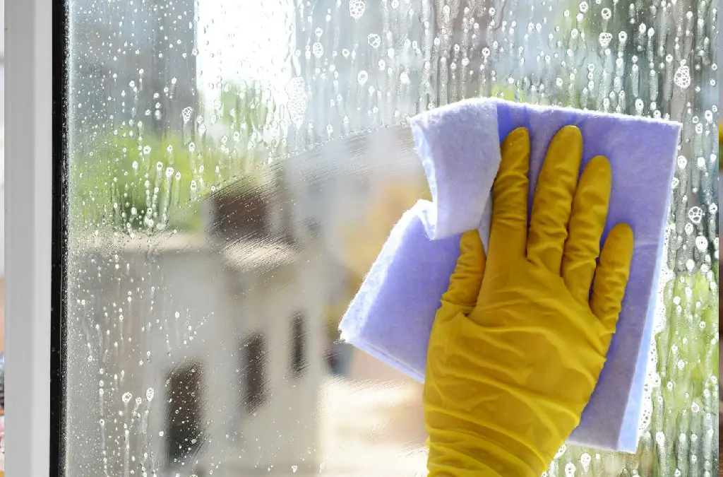 Window Cleaning with Cornstarch Solution